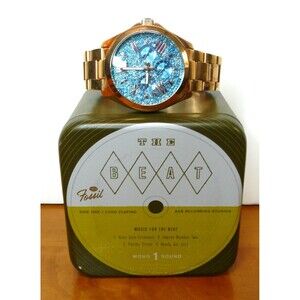 Women's Fossil Watch Cecile Rose Gold Crystallized Glitz AM4594 The Beat